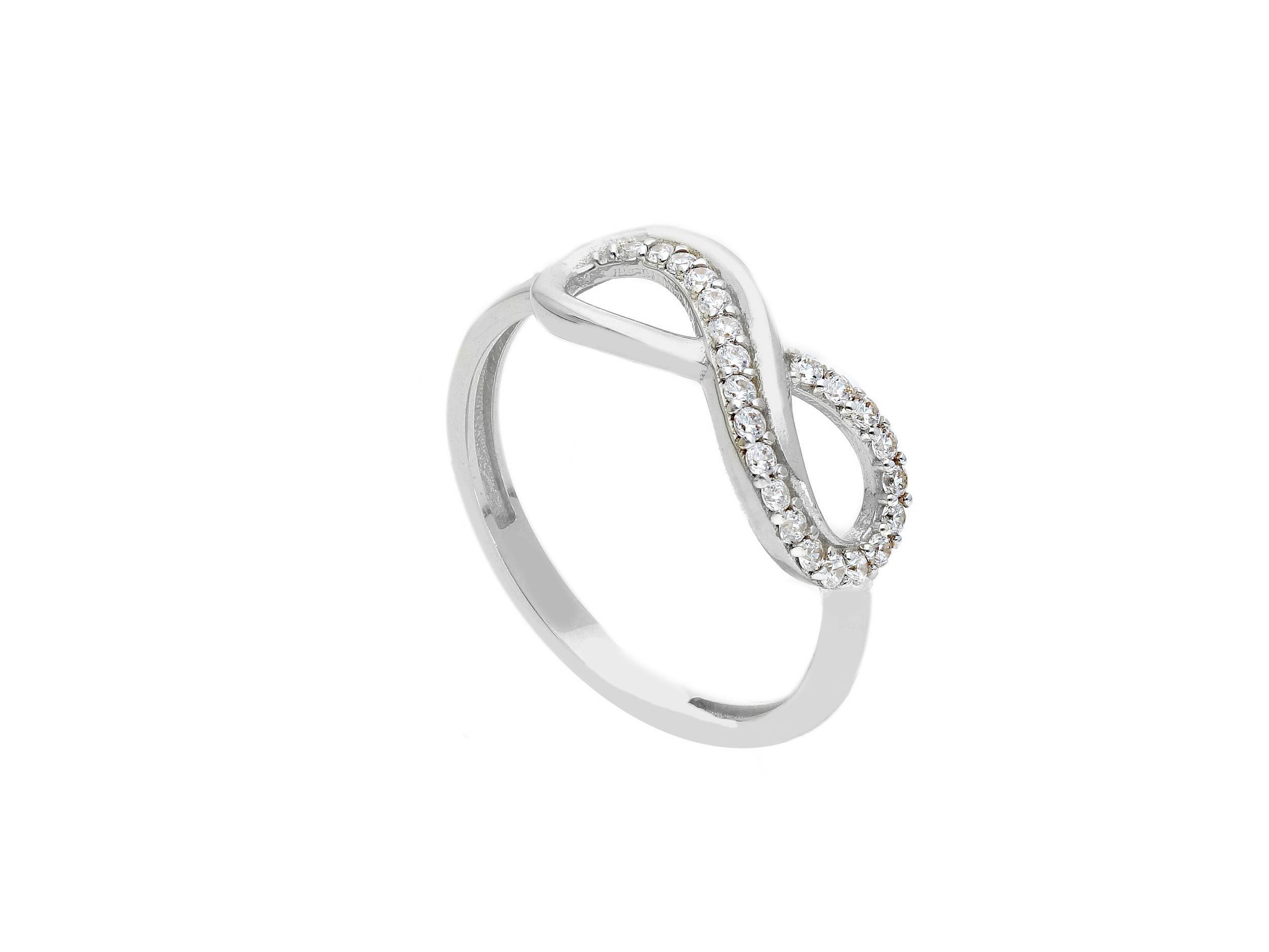 Eternity k9 white gold ring with white zirkons (S214011)